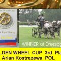 Adrian Kostrezewa 3rd Place Golden Wheel CUP, Winner of Dressage CAI-A Topolcianky Final of Golden Wheel CUP 2009
